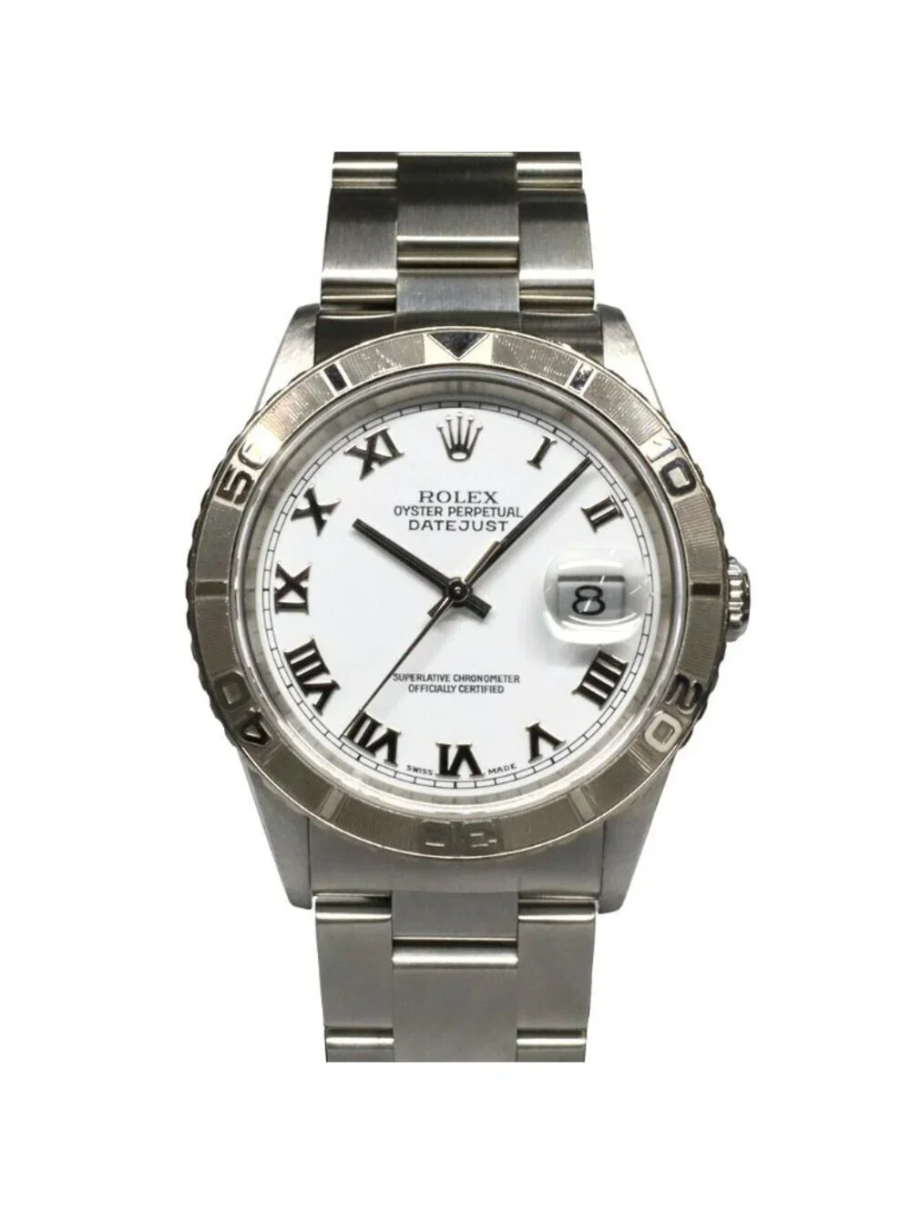 Rolex Datejust Thunderbird Number White Roman WG SS Automatic Winding Watch